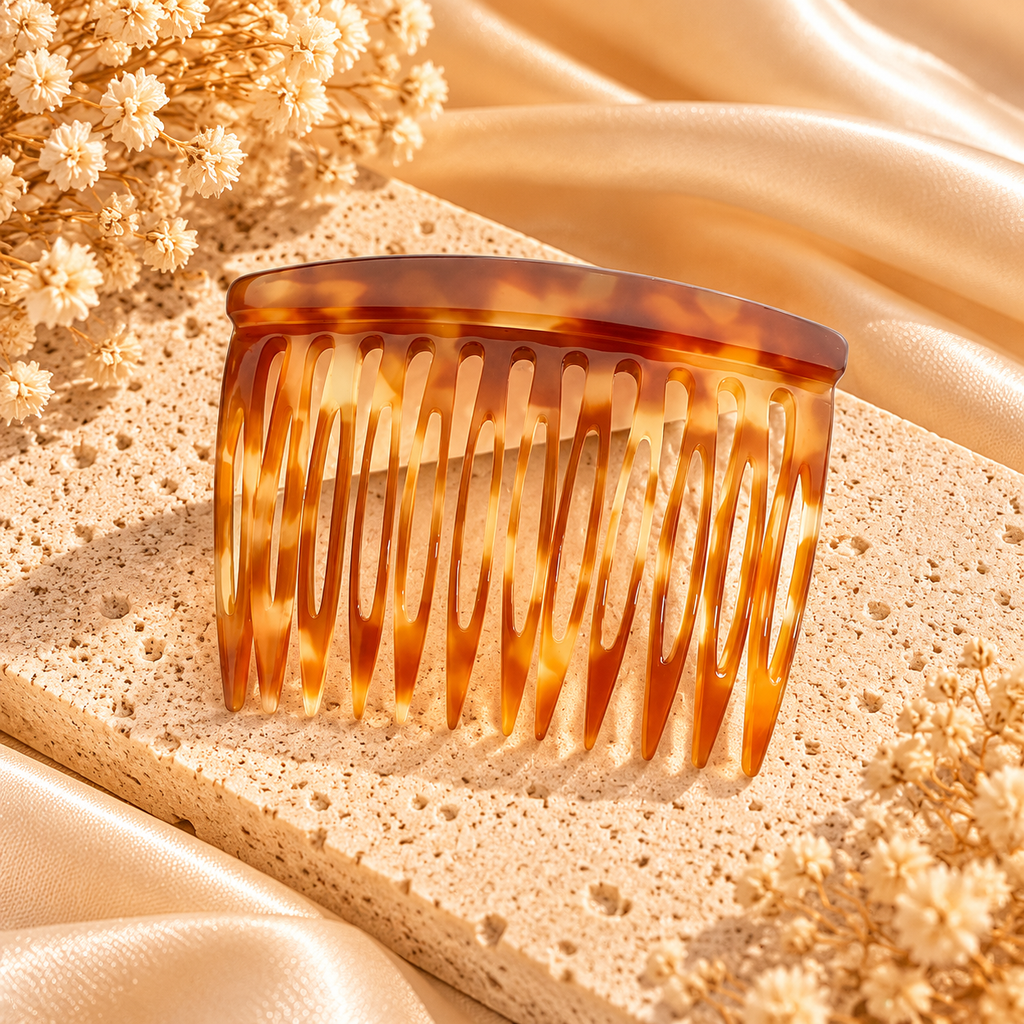 Vintage Tortoiseshell Side Comb Hair Clips – 4-Piece Set
