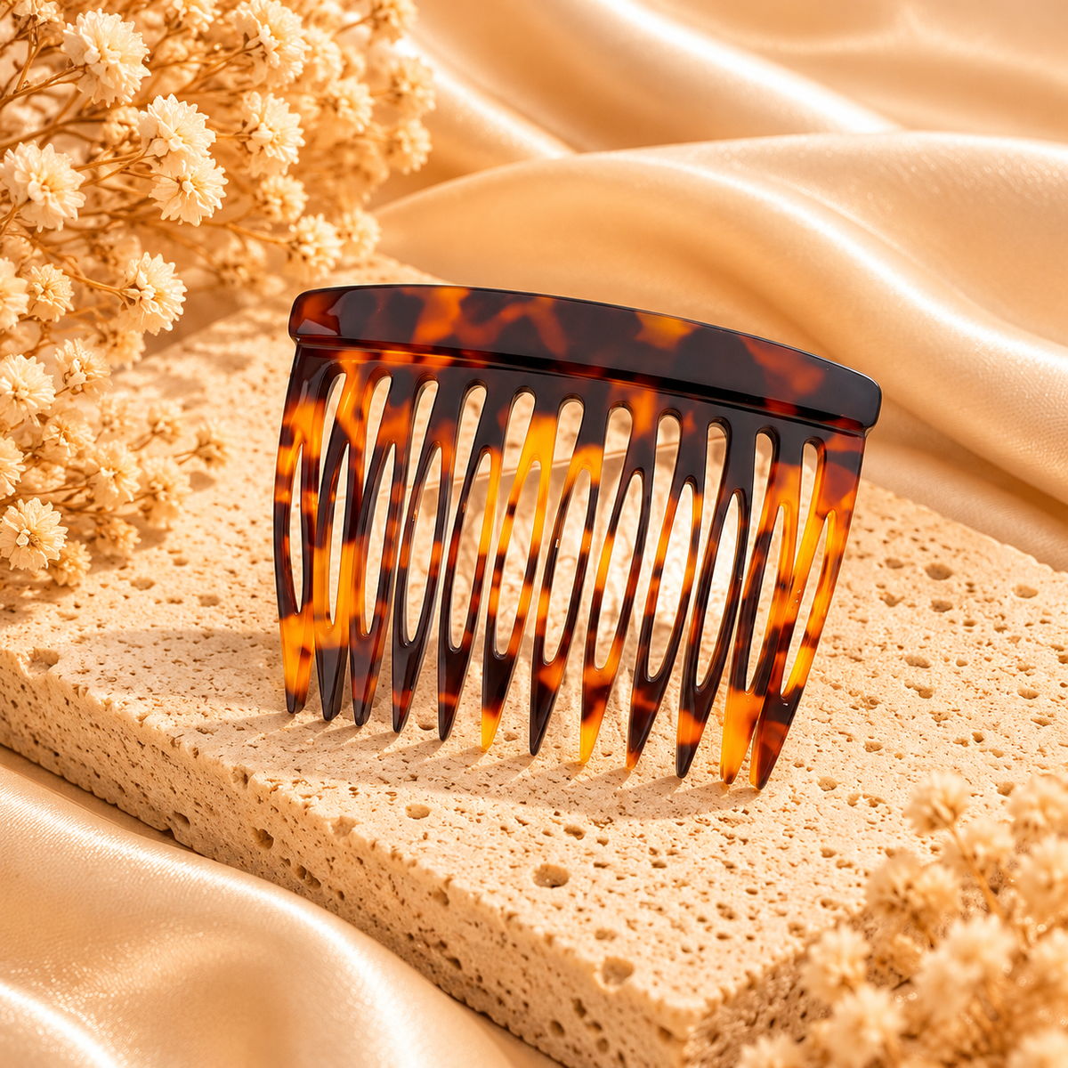 Vintage Tortoiseshell Side Comb Hair Clips – 4-Piece Set