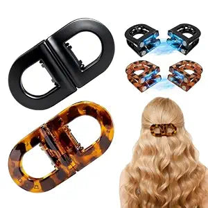 Oval Loop Hair Clips – 2-Piece Set