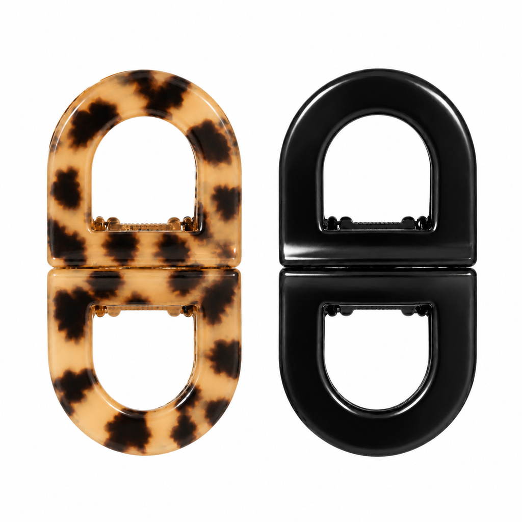 Oval Loop Hair Clips – 2-Piece Set
