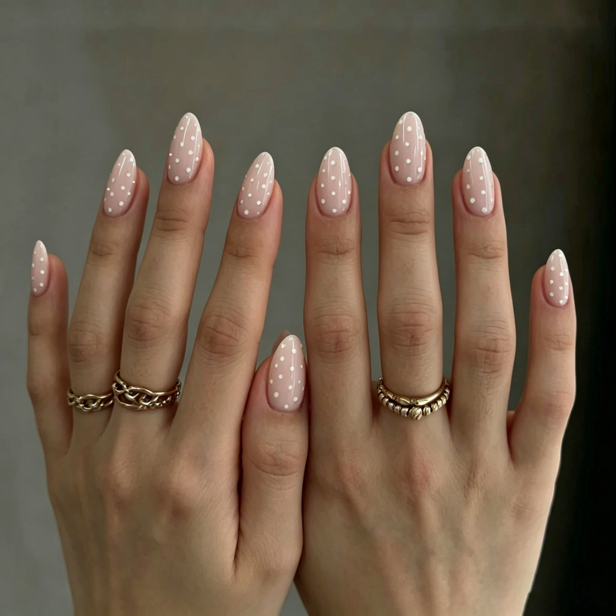 Pink Polka Dot Press-On Nails