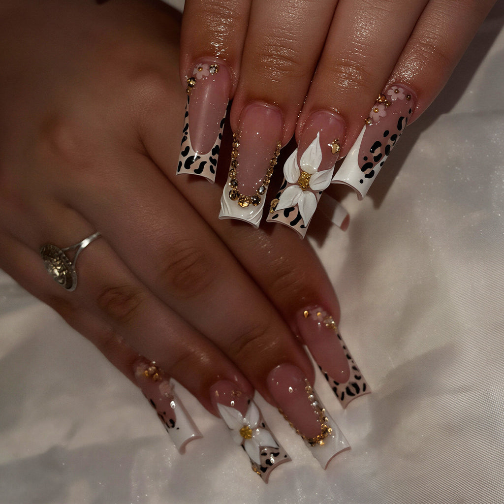 Pink Leopard Press-On Nails