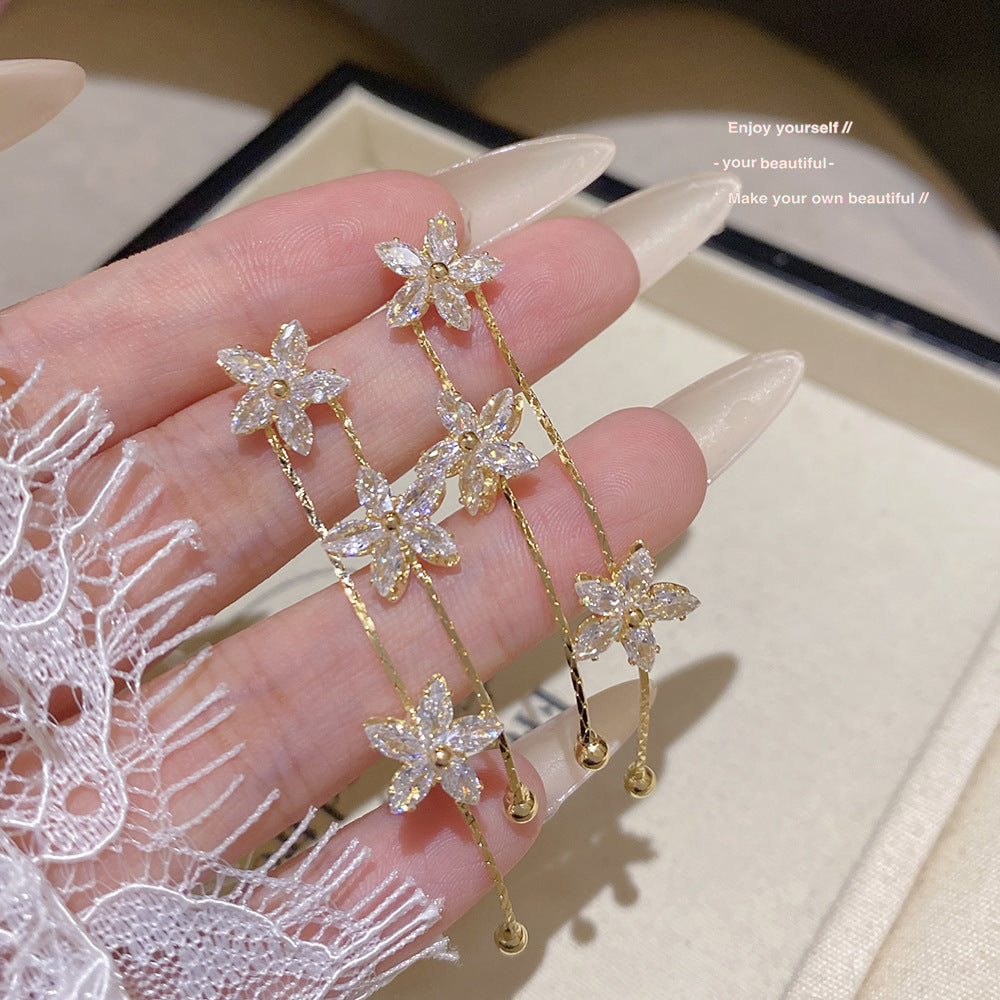 Elegant Floral Dangle Earrings