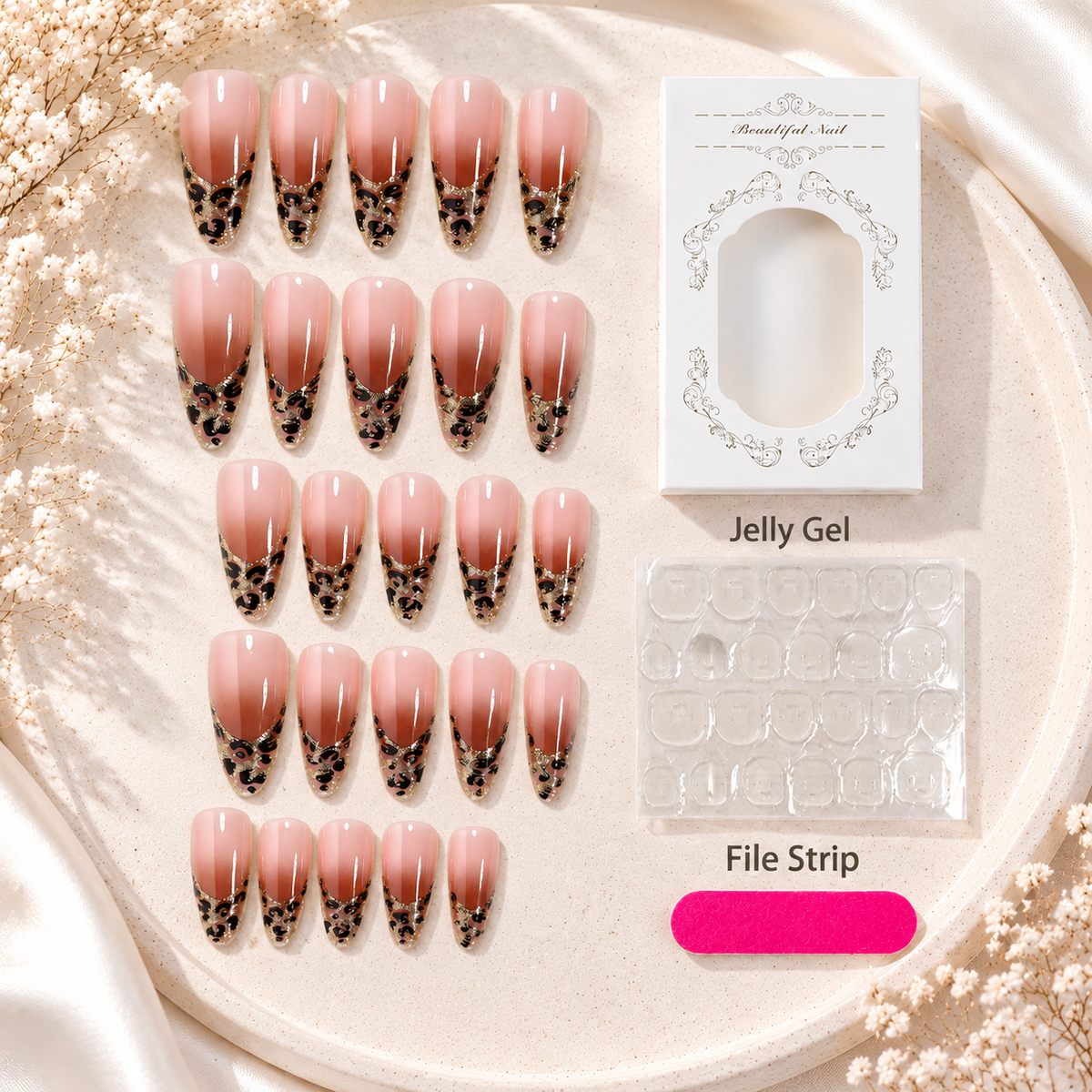 Leopard-print nail art