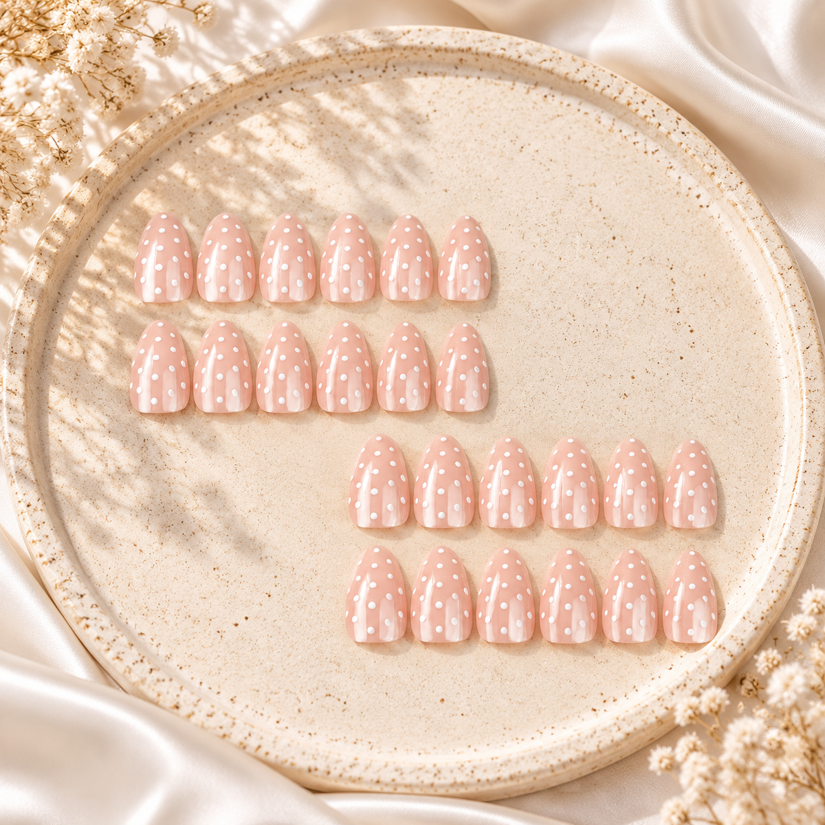 Pink Polka Dot Press-On Nails