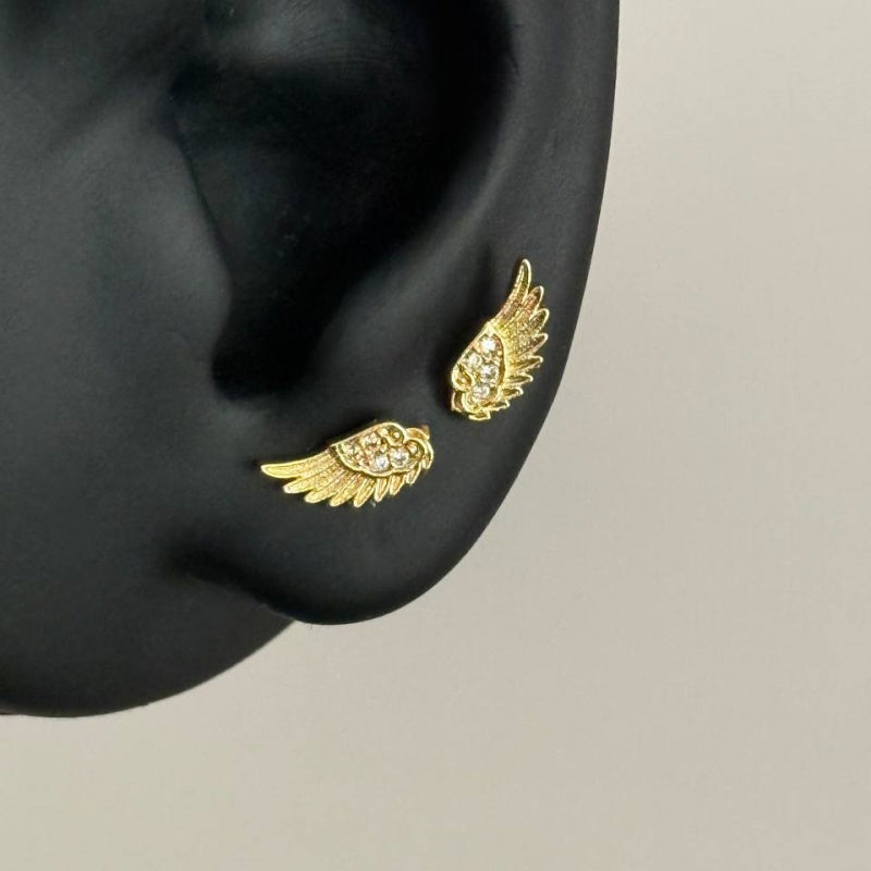 Angel Wing Rhinestone Earrings – 1 Pair